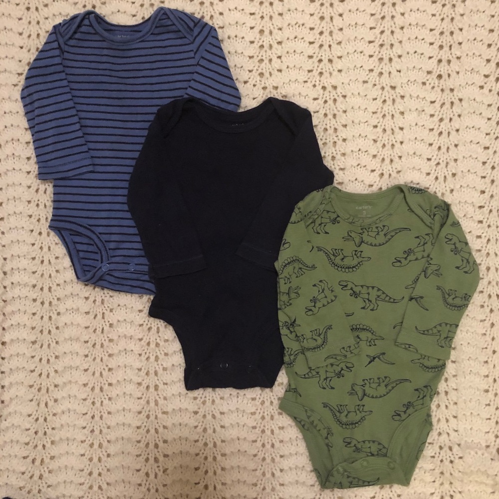 3 month Carter’s long sleeve onesies